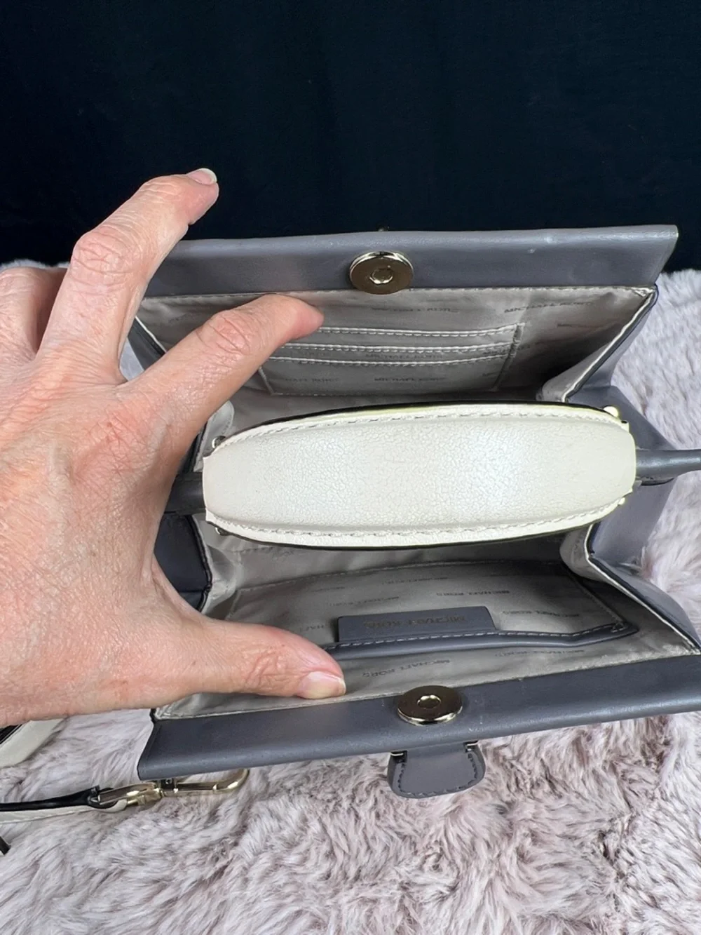 MICHAEL KORS Collection Gramercy Small Chevron Satchel - Main Line Luxury - Picture 13 of 15